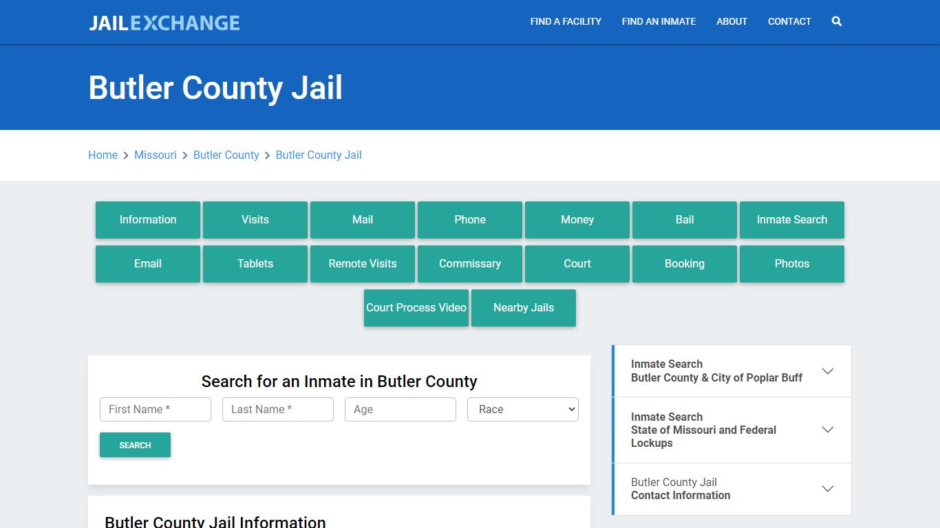 Butler County Jail Roster Lookup, MO, Inmate Search